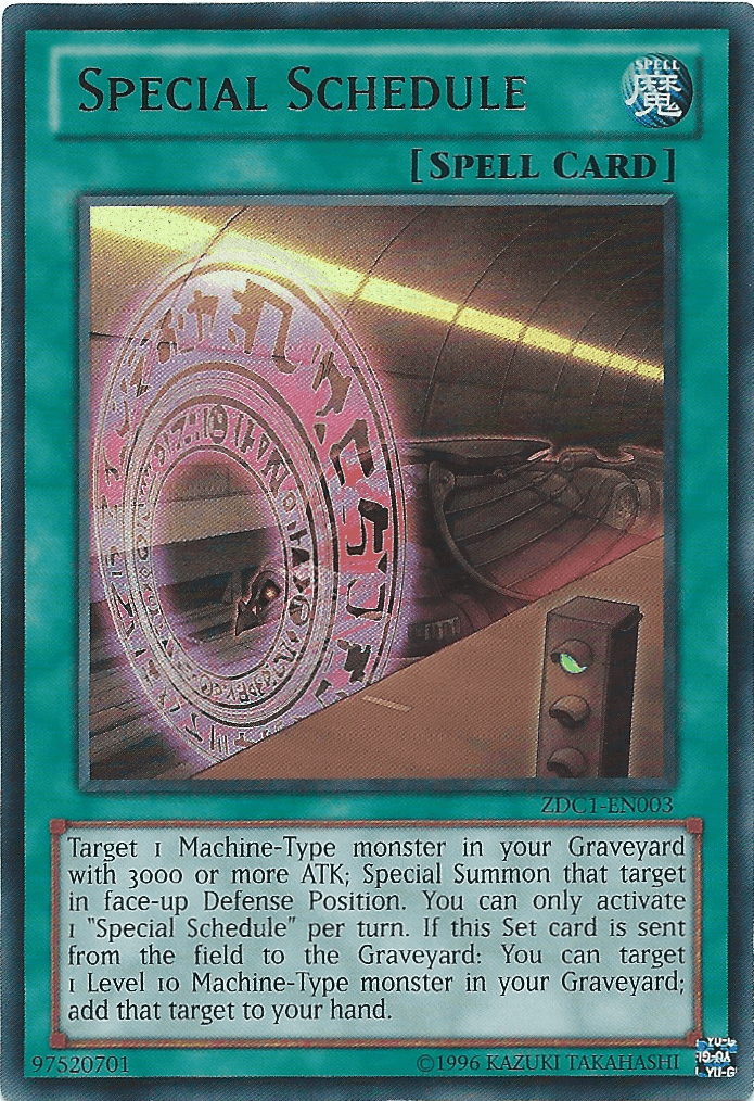 Special Schedule [ZDC1-EN003] Ultra Rare - Josh's Cards