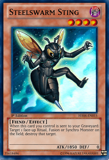 Steelswarm Sting [HA06-EN015] Super Rare - Josh's Cards