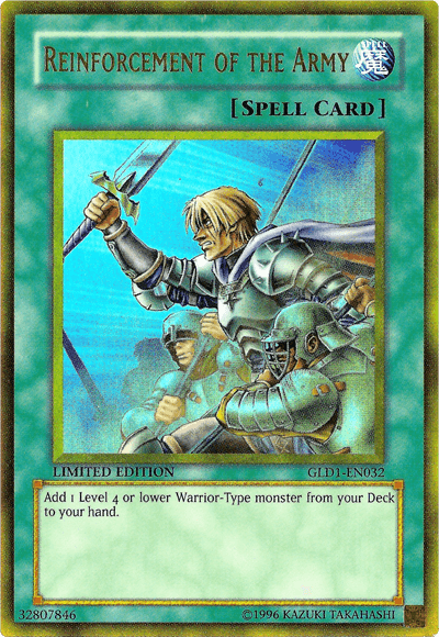 Reinforcement of the Army [GLD1-EN032] Gold Rare - Josh's Cards