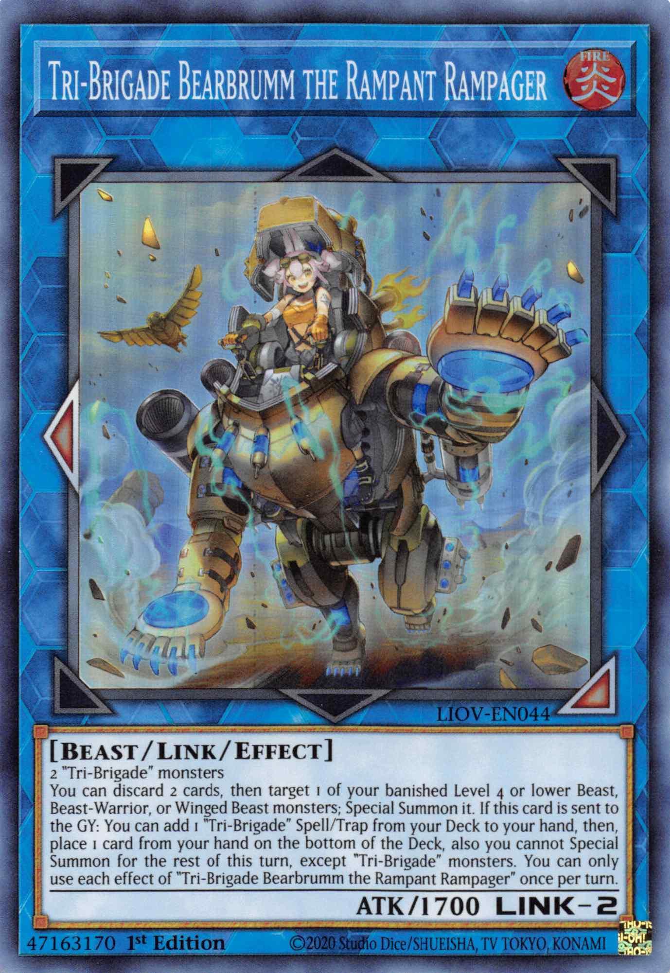 Tri-Brigade Bearbrumm the Rampant Rampager [LIOV-EN044] Super Rare - Josh's Cards