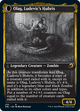Ludevic, Necrogenius // Olag, Ludevic's Hubris (DBL-233) - Innistrad: Double Feature: (Double Faced Transform) Foil