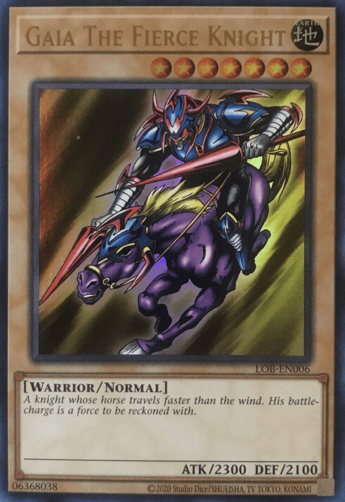 Gaia The Fierce Knight (25th Anniversary) [LOB-EN006] Ultra Rare - Josh's Cards