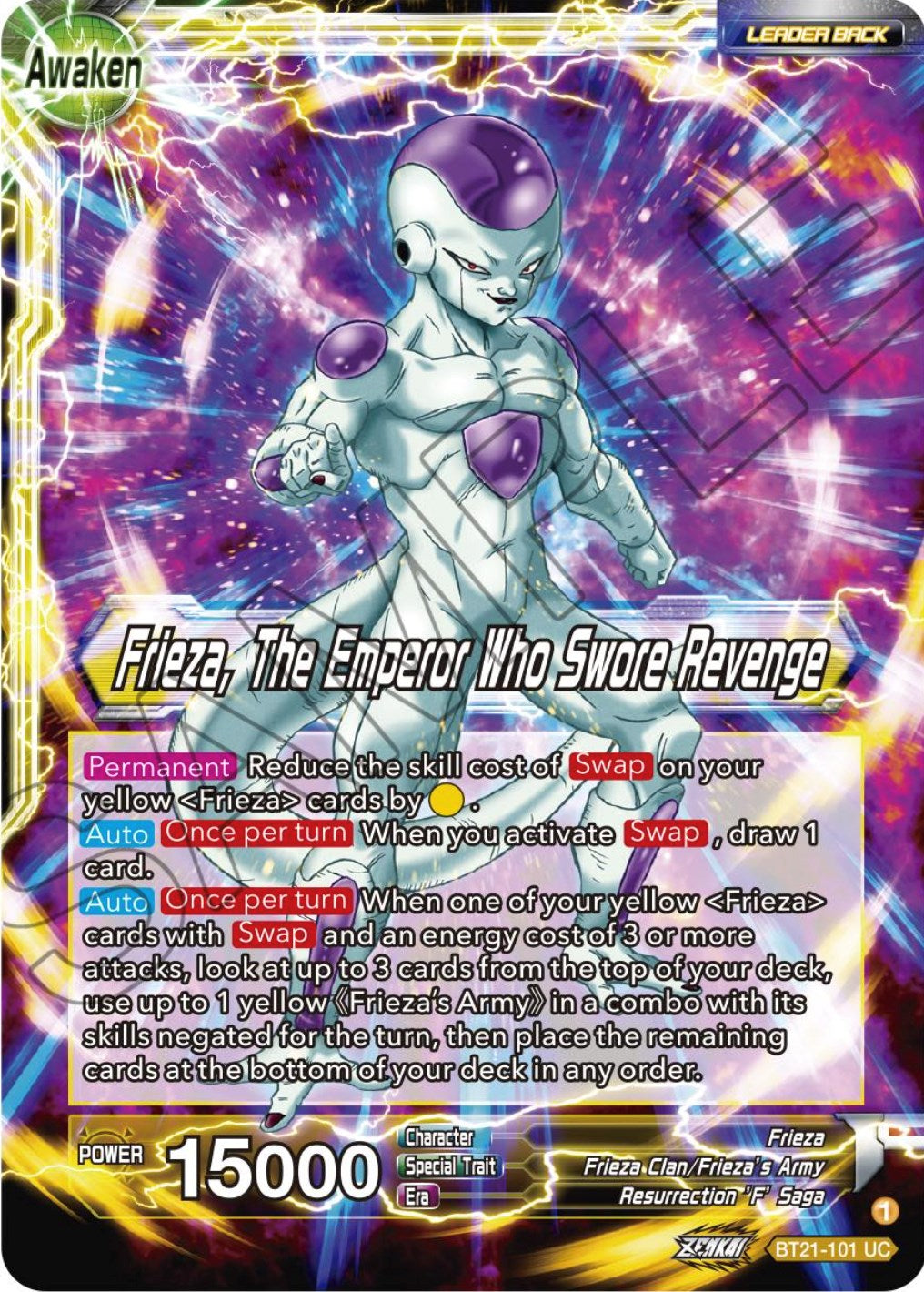 Frieza // Frieza, The Emperor Who Swore Revenge (BT21-101) [Wild Resurgence] Parallel Foil