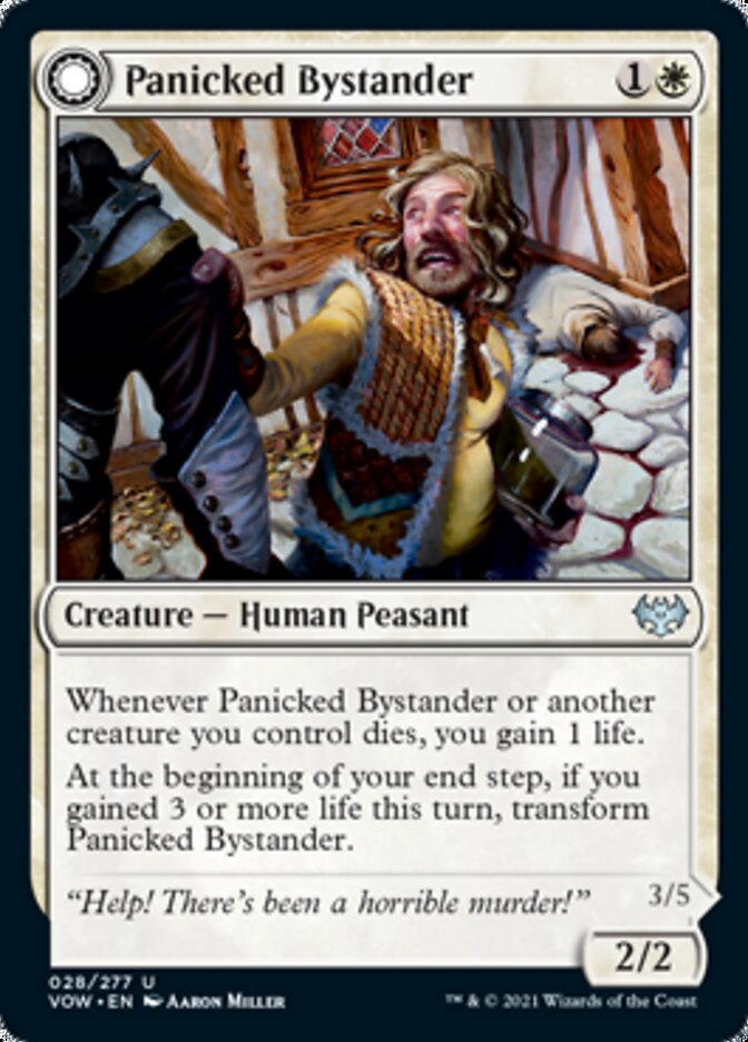 Panicked Bystander // Cackling Culprit (VOW-028) - Innistrad: Crimson Vow: (Double Faced Transform) Foil