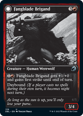 Fangblade Brigand // Fangblade Eviscerator (DBL-139) - Innistrad: Double Feature: (Double Faced Transform) Foil