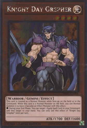 Knight Day Grepher [NKRT-EN015] Platinum Rare - Josh's Cards
