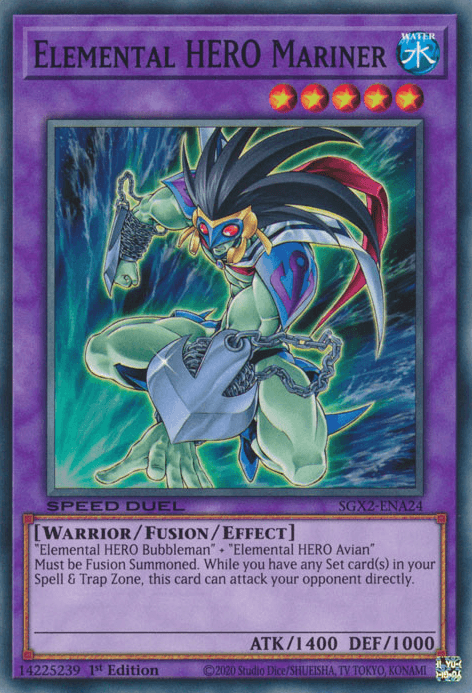 Elemental HERO Mariner [SGX2-ENA24] Common - Josh's Cards