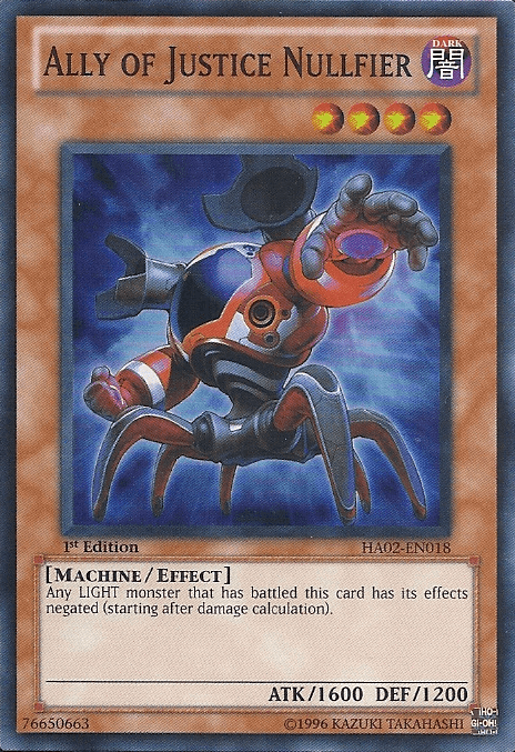 Ally of Justice Nullfier [HA02-EN018] Super Rare - Josh's Cards