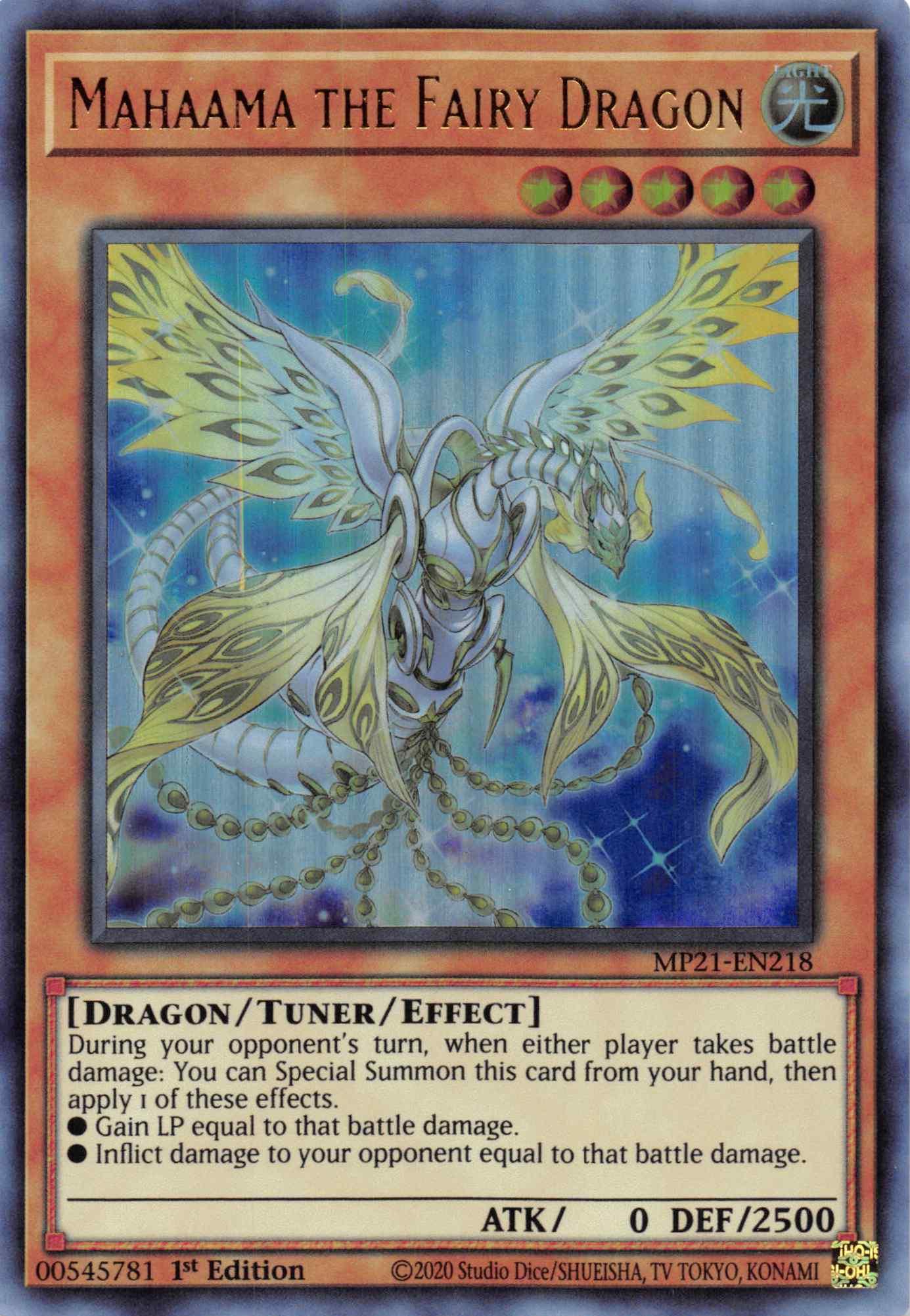 Mahaama the Fairy Dragon [MP21-EN218] Ultra Rare - Josh's Cards