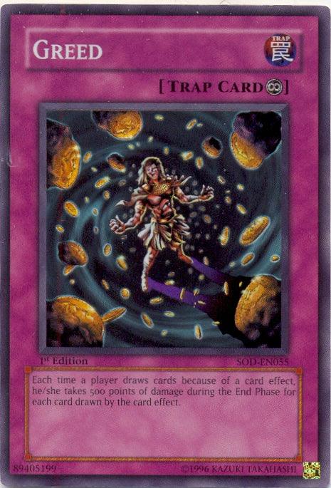Greed [SOD-EN055] Super Rare - Josh's Cards