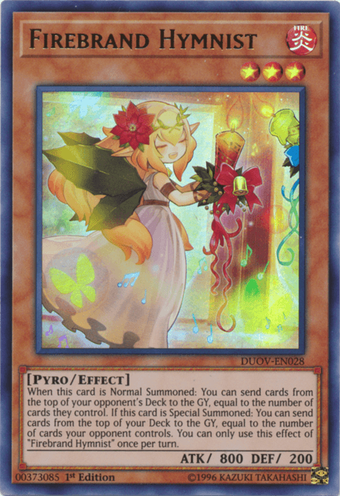 Firebrand Hymnist [DUOV-EN028] Ultra Rare - Josh's Cards