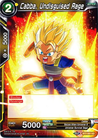 Cabba, Undisguised Rage (BT7-081) [Assault of the Saiyans] Parallel Foil