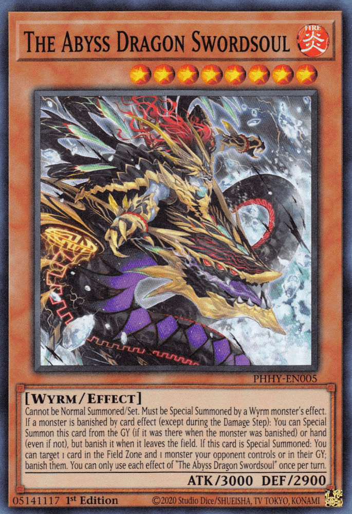 The Abyss Dragon Swordsoul [PHHY-EN005] Super Rare - Josh's Cards