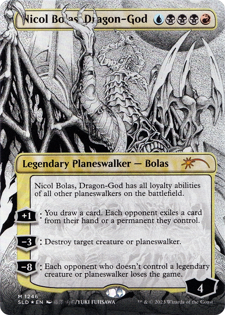 Nicol Bolas, Dragon-God (SLD-1246) - Secret Lair Drop (Borderless) Foil