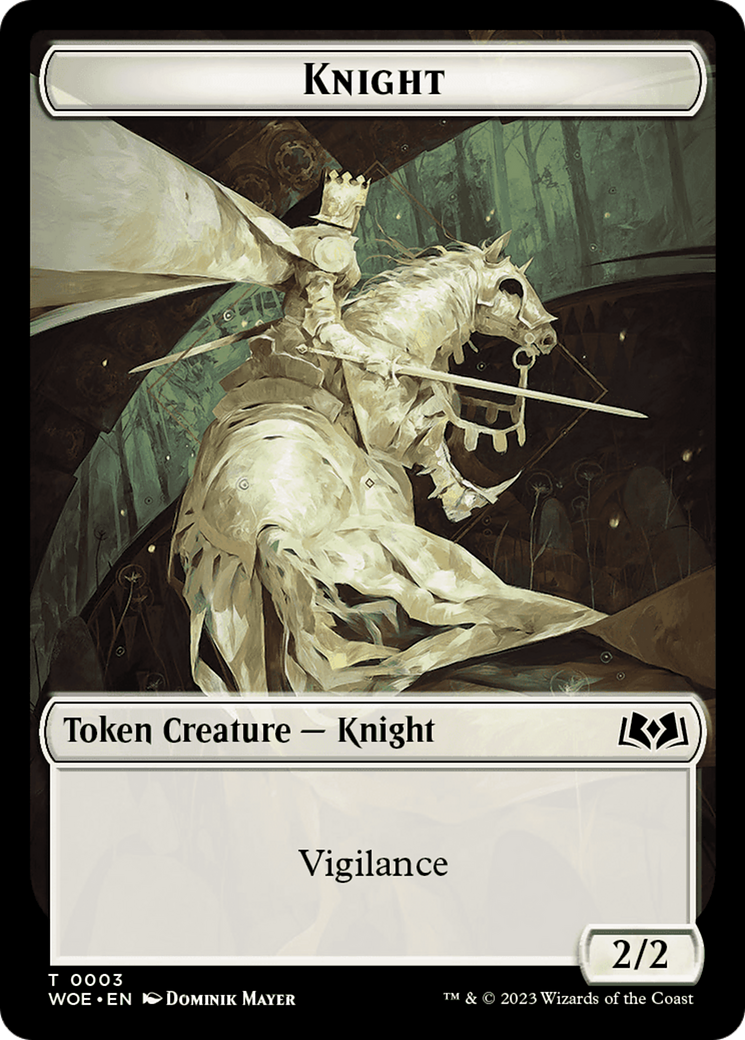 Knight Token [Wilds of Eldraine Tokens] Foil