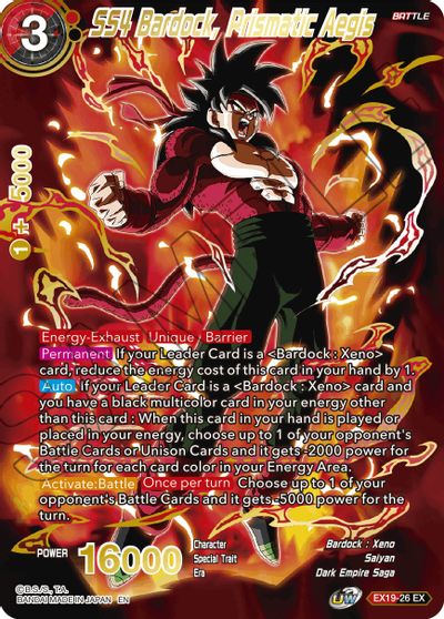 SS4 Bardock, Prismatic Aegis (EX19-26) [Special Anniversary Set 2021] Parallel Foil