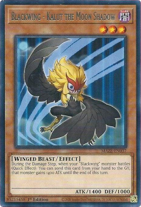 Blackwing - Kalut the Moon Shadow [MAZE-EN037] Rare - Josh's Cards