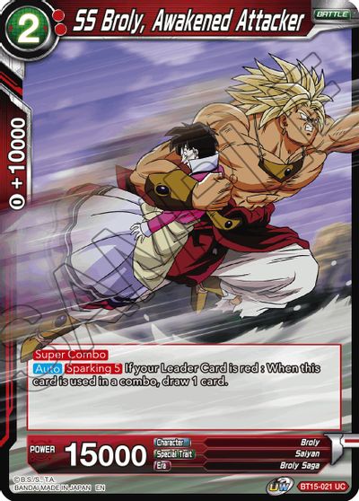 SS Broly, Awakened Attacker (BT15-021) [Saiyan Showdown] Parallel Foil