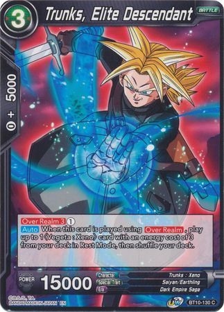 Trunks, Elite Descendant (BT10-130) [Rise of the Unison Warrior 2nd Edition] Parallel Foil