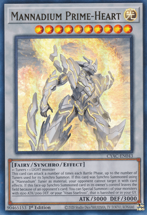 Mannadium Prime-Heart [CYAC-EN043] Ultra Rare - Josh's Cards