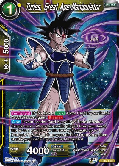 Turles, Great Ape Manipulator (BT15-106) [Saiyan Showdown] Parallel Foil