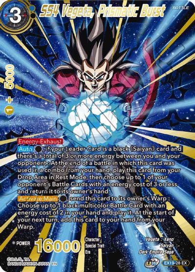 SS4 Vegeta, Prismatic Burst (EX19-28) [Special Anniversary Set 2021] Parallel Foil