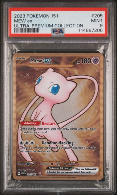 Mew ex Metal Card Ultra-Premium Collection 205/165 PSA 9