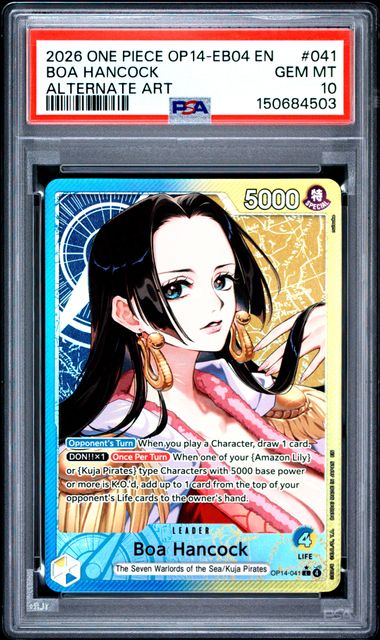 Boa Hancock The Azure Sea's Seven OP14-041 PSA 10