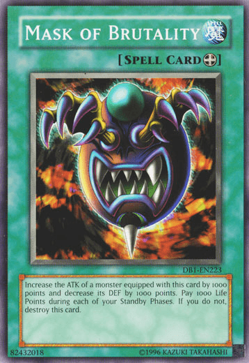 Mask of Brutality [DB1-EN223] Common - Josh's Cards