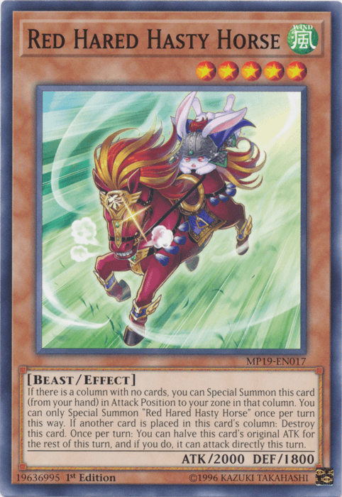 Red Hared Hasty Horse [MP19-EN017] Common - Josh's Cards