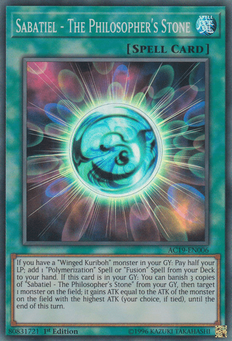 Sabatiel - The Philosopher's Stone [AC19-EN006] Super Rare - Josh's Cards