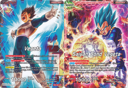 Vegeta // Saiyan Bond Vegeta (TB1-001) [The Tournament of Power] Parallel Foil