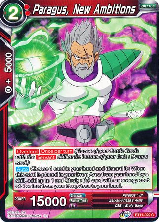 Paragus, New Ambitions (BT11-022) [Vermilion Bloodline] Parallel Foil