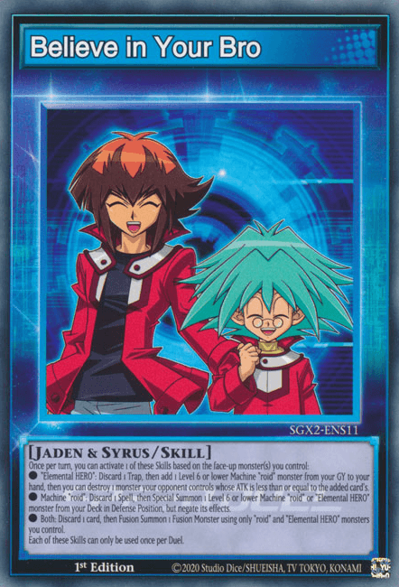 Believe in your Bro [SGX2-ENS11] Common - Josh's Cards