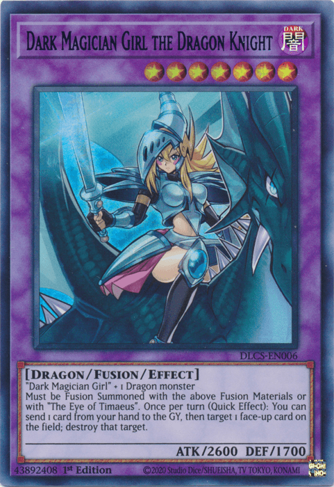 Dark Magician Girl the Dragon Knight (Green) [DLCS-EN006] Ultra Rare - Josh's Cards