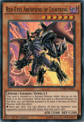 Red-Eyes Archfiend of Lightning [CORE-EN023] Super Rare - Josh's Cards