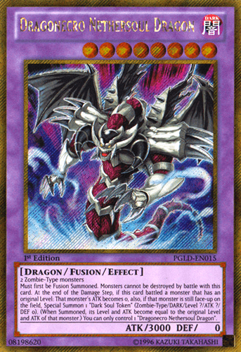 Dragonecro Nethersoul Dragon [PGLD-EN015] Gold Secret Rare - Josh's Cards