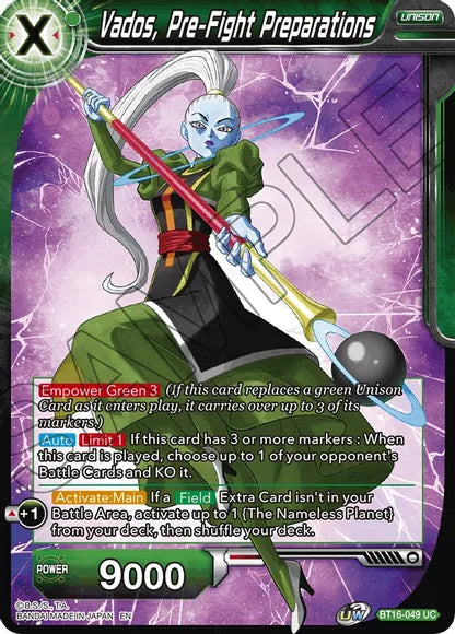 Vados, Pre-Fight Preparations (BT16-049) [Realm of the Gods] Parallel Foil