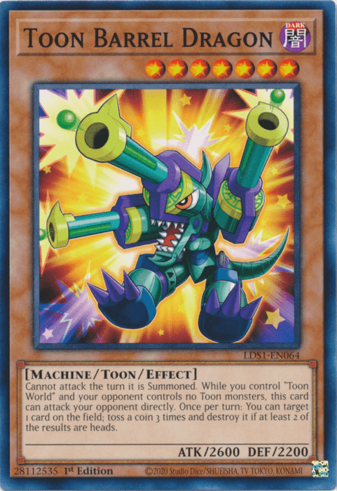 Toon Barrel Dragon [LDS1-EN064] Common - Josh's Cards