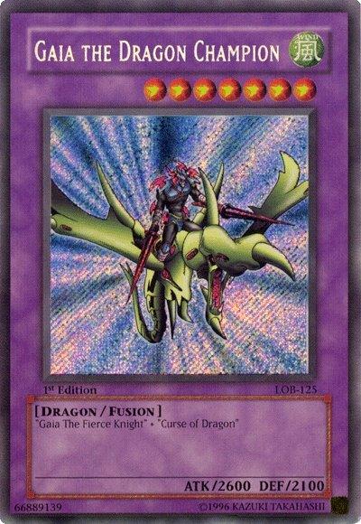 Gaia the Dragon Champion [LOB-125] Secret Rare - Josh's Cards