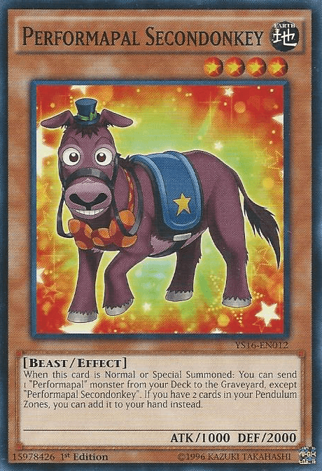 Performapal Secondonkey [YS16-EN012] Common - Josh's Cards