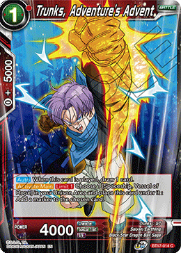 Trunks, Adventure's Advent (BT17-014) [Ultimate Squad] Parallel Foil