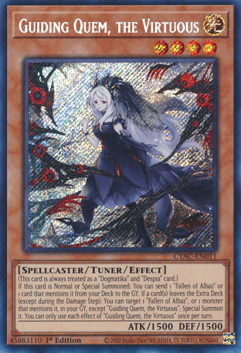Guiding Quem, the Virtuous [CYAC-EN011] Secret Rare - Josh's Cards