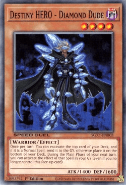 Destiny HERO - Diamond Dude [SGX1-ENB03] Common - Josh's Cards