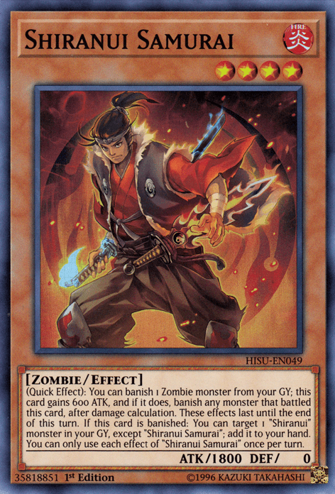 Shiranui Samurai [HISU-EN049] Super Rare - Josh's Cards