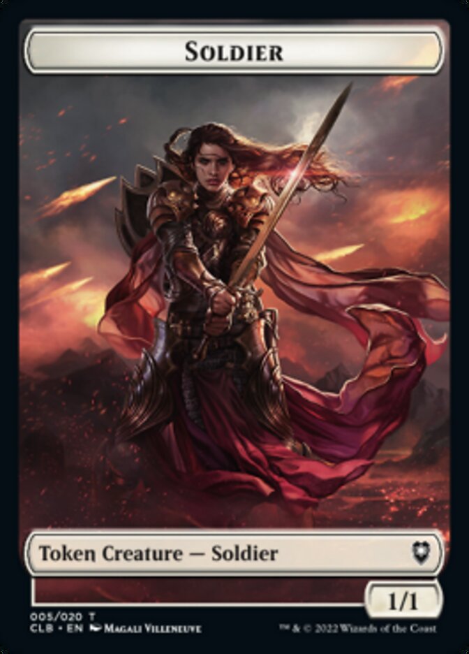 Treasure // Soldier Double-Sided Token [Commander Legends: Battle for Baldur's Gate Tokens] Foil