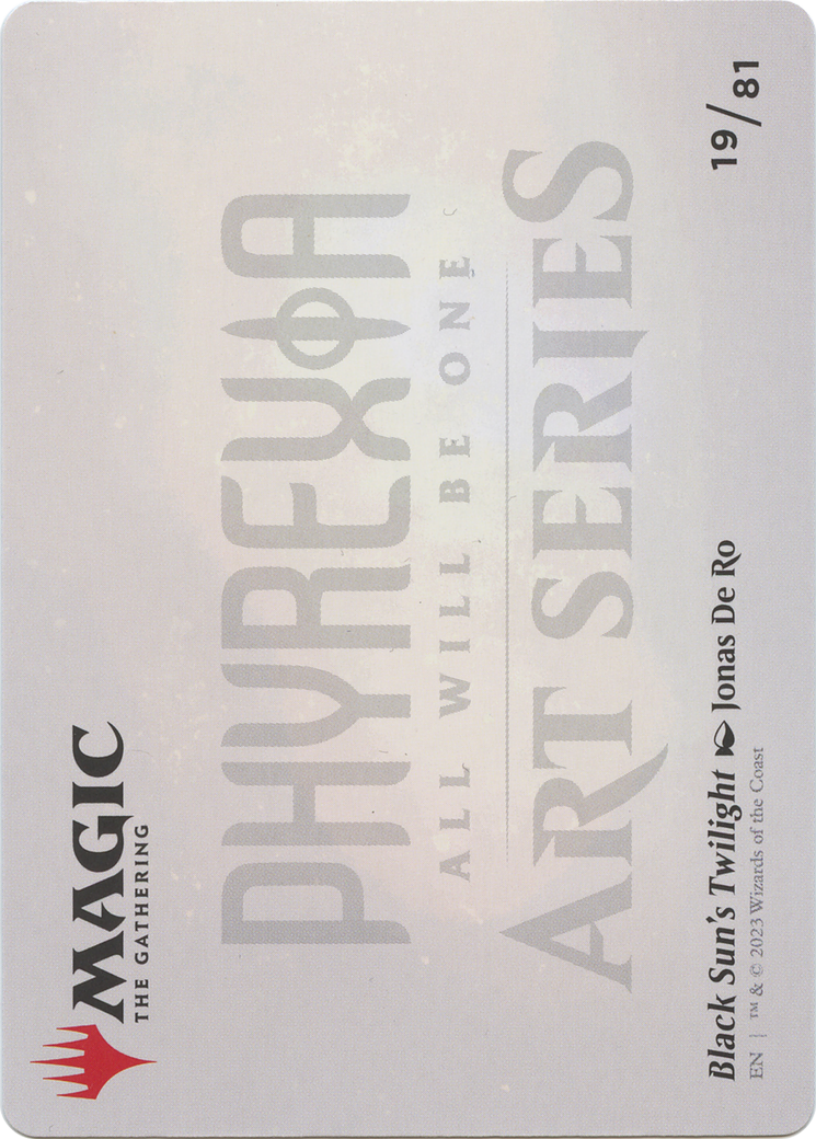 Black Sun's Twilight // Black Sun's Twilight (AONE-019) - Phyrexia: All Will Be One Art Series (Borderless) Foil