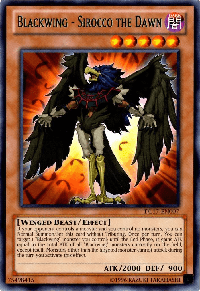 Blackwing - Sirocco the Dawn (Green) [DL17-EN007] Rare - Josh's Cards