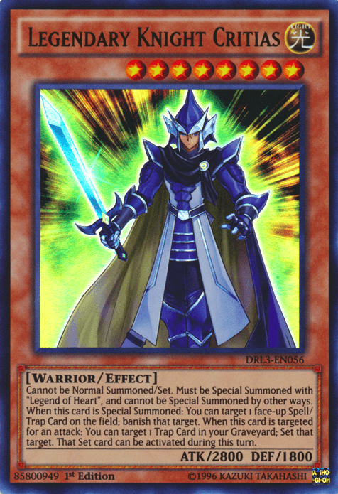 Legendary Knight Critias [DRL3-EN056] Ultra Rare - Josh's Cards