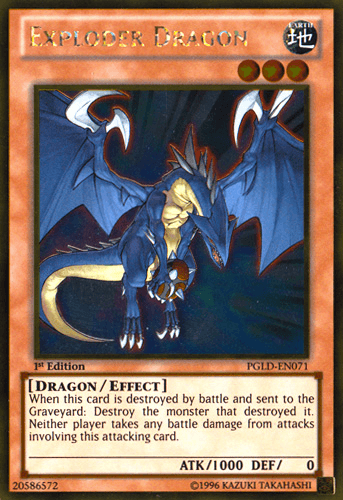 Exploder Dragon [PGLD-EN071] Gold Rare - Josh's Cards